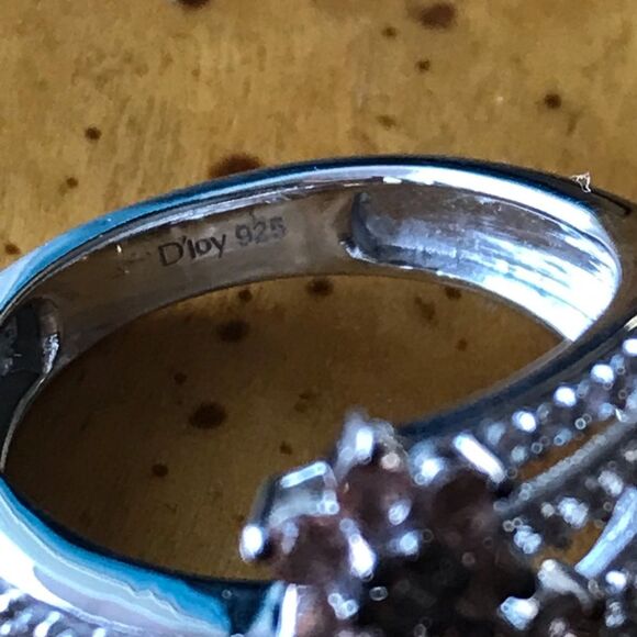 Natural Andalusite Sterling Silver Flower Ring Size 6 - Picture 6 of 9